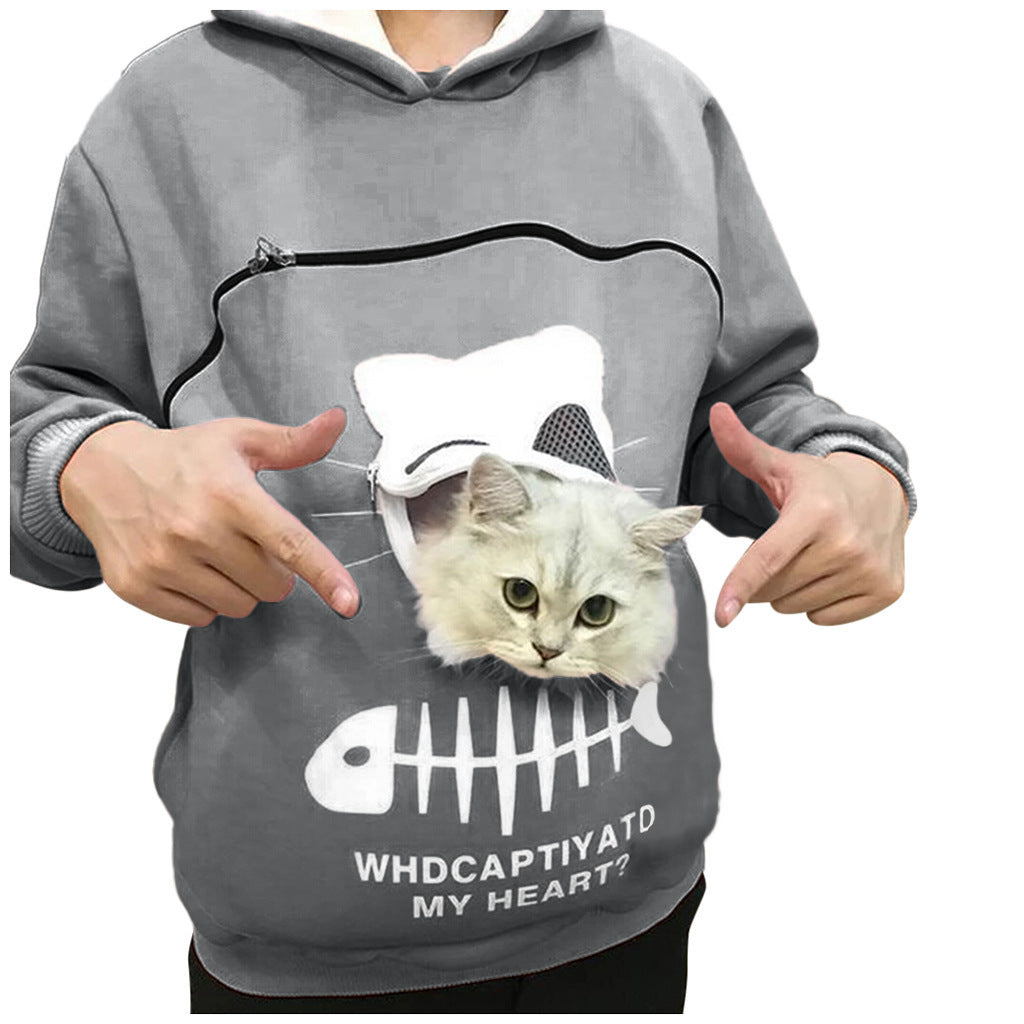 Cat Pocket Hoodie Sweatshirt