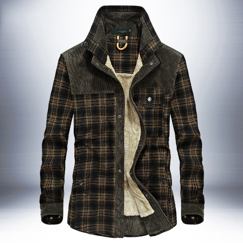 Men’s Thick Fleece-Lined Winter Jacket