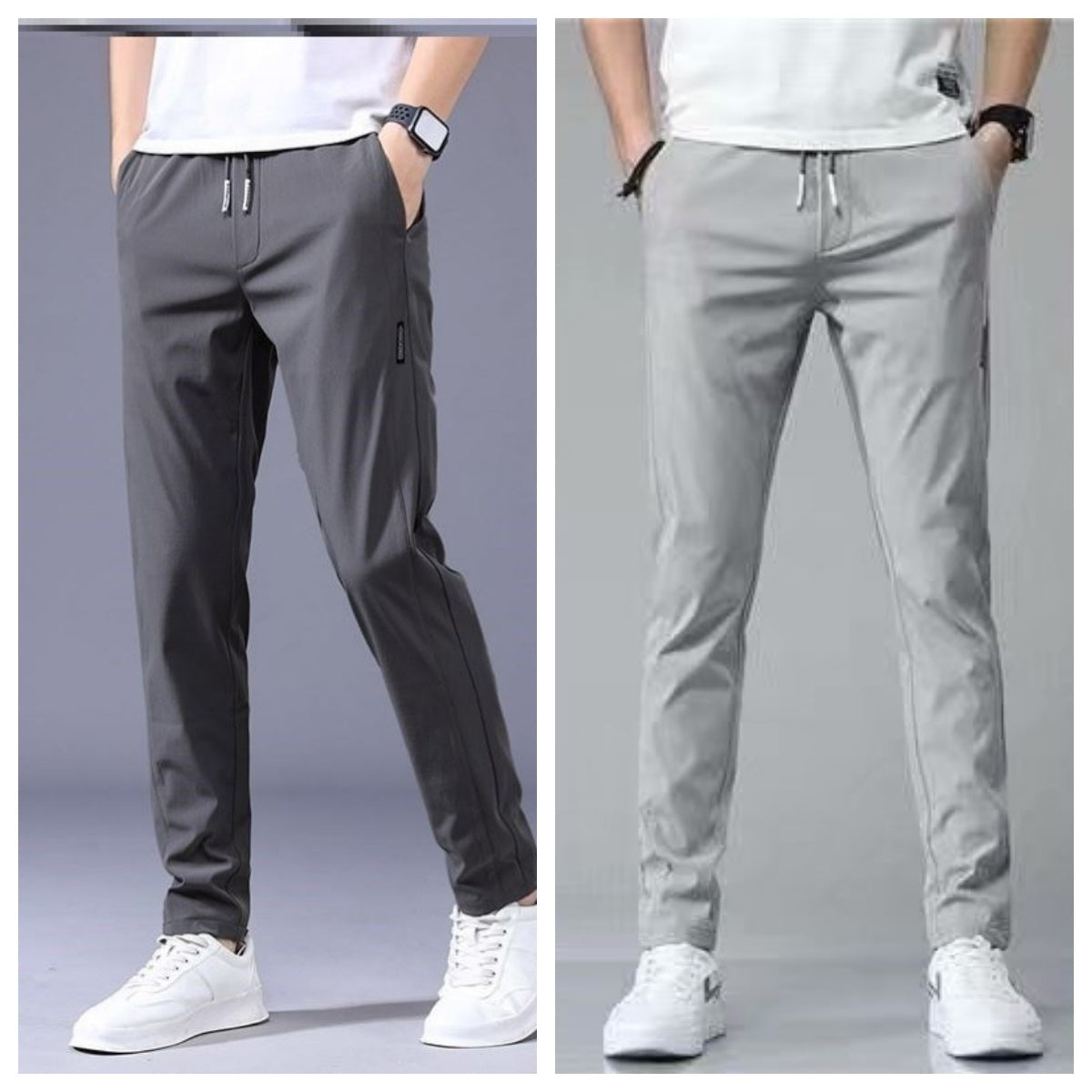 Lightweight Drawstring Casual Trousers