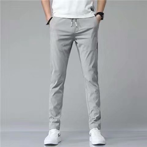 Lightweight Drawstring Casual Trousers