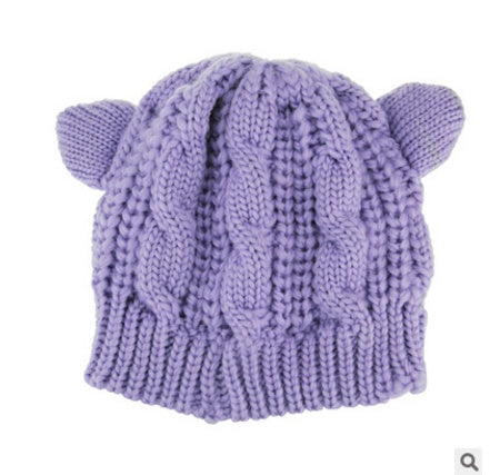 Handmade 3D Knitted Cat Ear Beanie