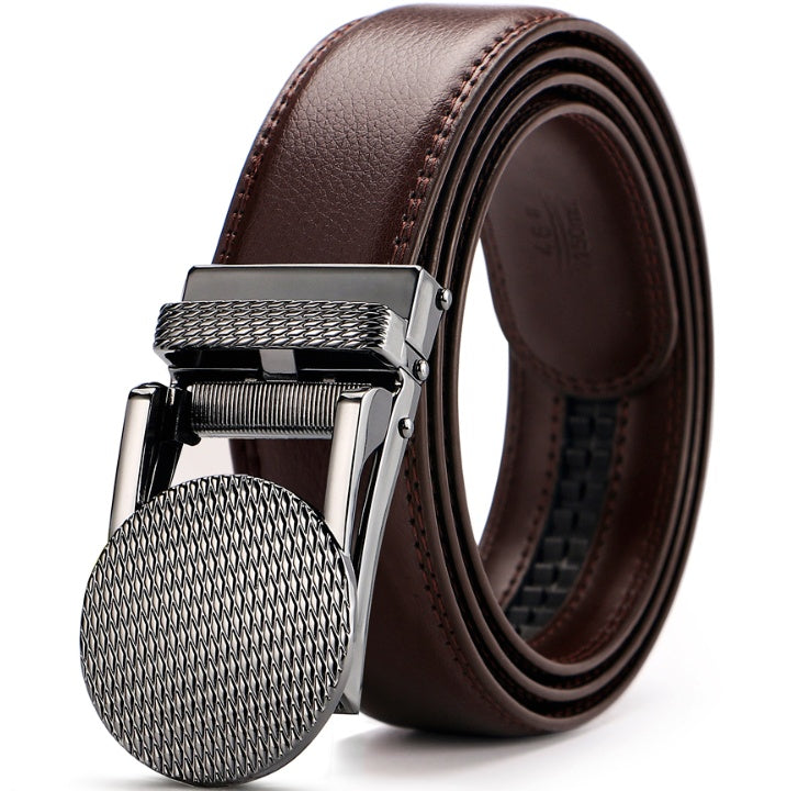 Premium Adjustable Leather Belt with Automatic Buckle