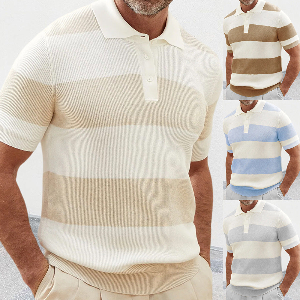 Men’s Summer Lapel Knit Top