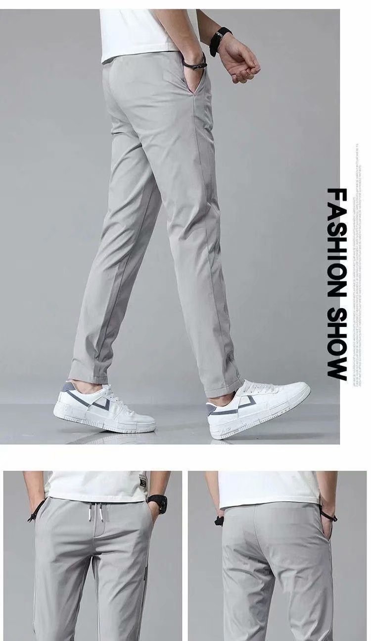 Lightweight Drawstring Casual Trousers