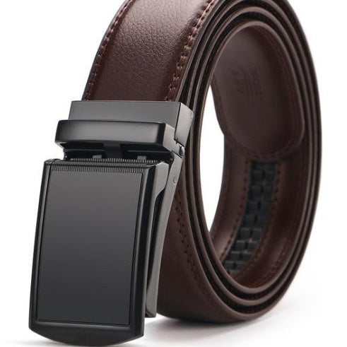 Premium Adjustable Leather Belt with Automatic Buckle