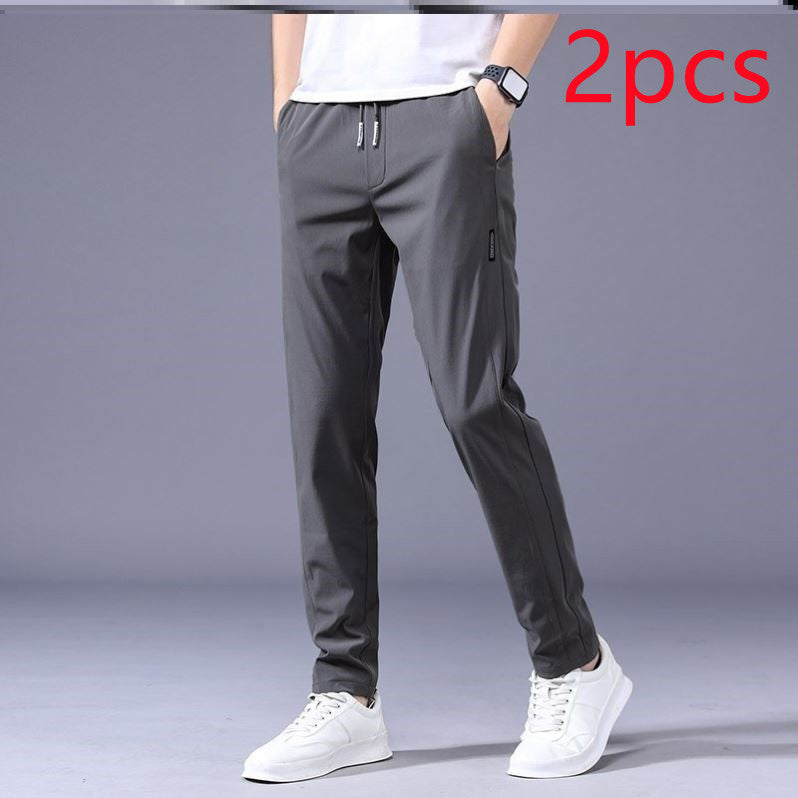Lightweight Drawstring Casual Trousers
