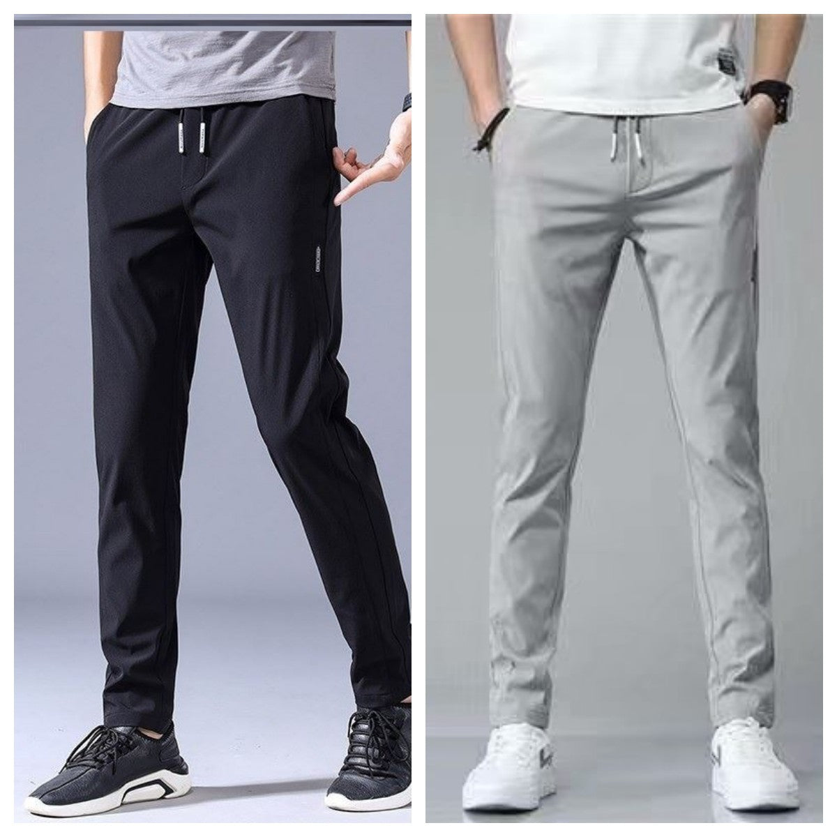 Lightweight Drawstring Casual Trousers