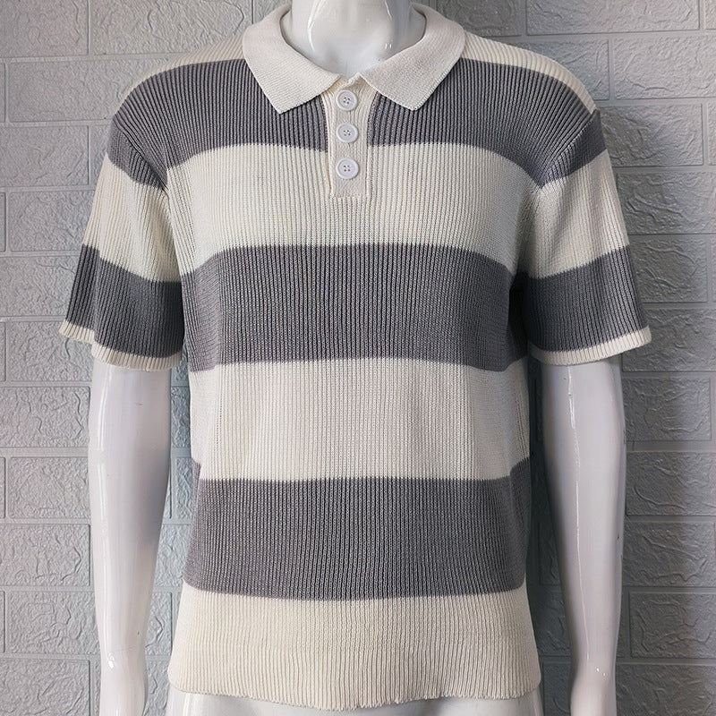 Men’s Summer Lapel Knit Top