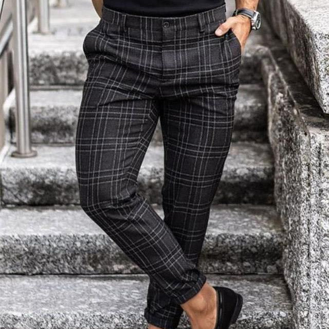 Men’s Plaid Casual Trousers